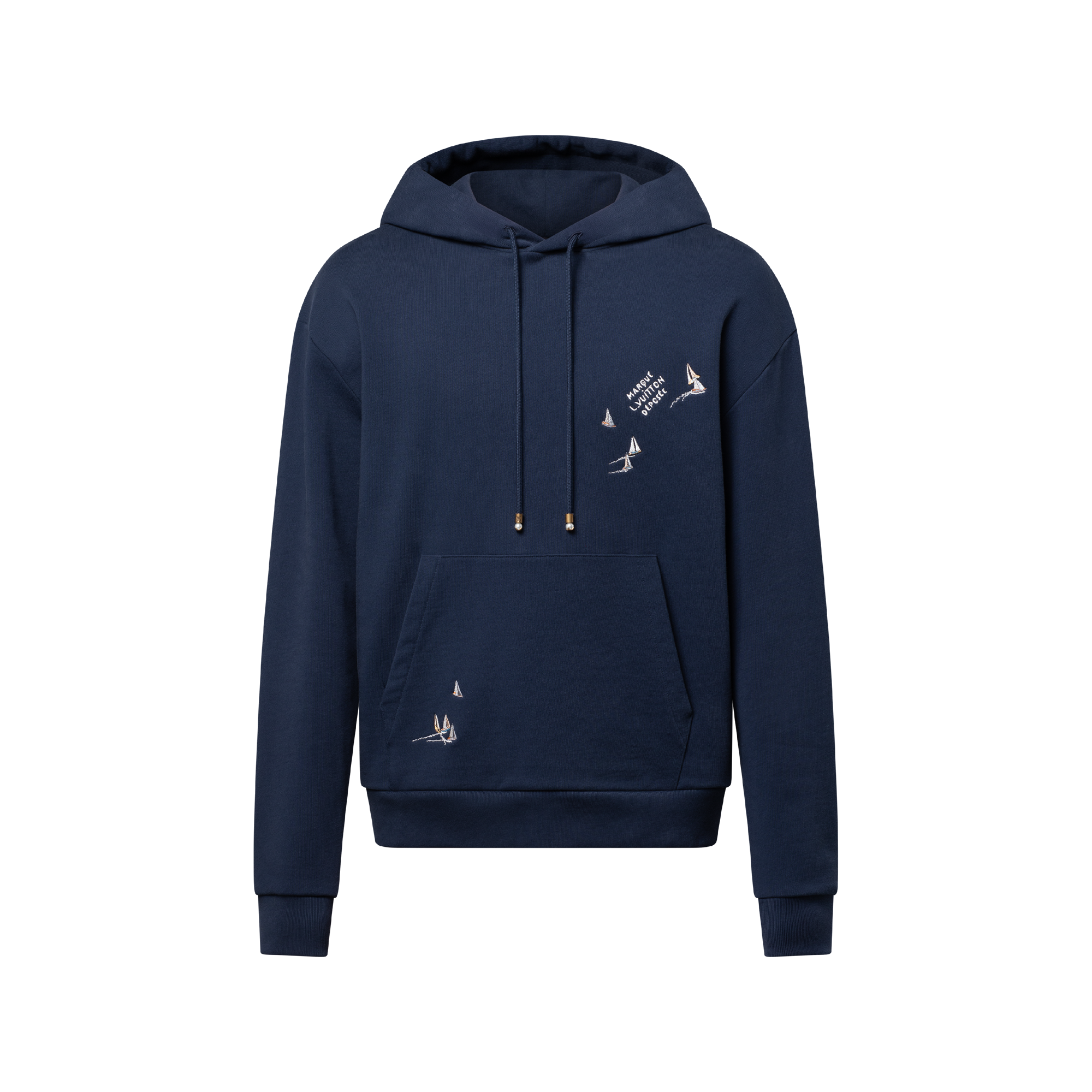 Embroidered Signature Hoodie - Luxury Blue | LOUIS VUITTON